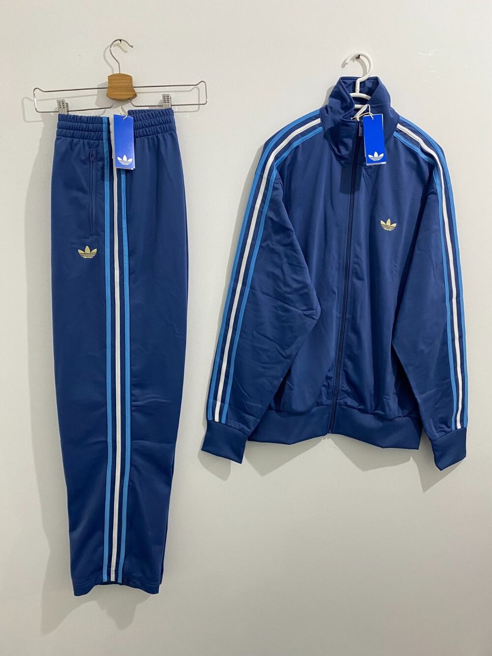 Adidas Originals Classics Firebird Tracksuit Crew Blue Light Blue White Size XL